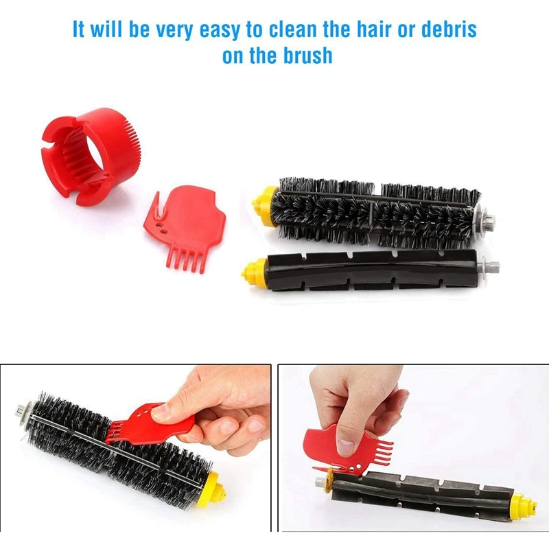 

5 Pcs for Replacement Main Brush for Ilife W400 Washing Robot Parts & 1 Set Replacement Kit Filter Roller Brush