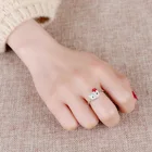 Кольцо с платиновым покрытием Hello Kitty, регулируемое ювелирное изделие с тотемным покрытием, для помолвки, подарок на праздник