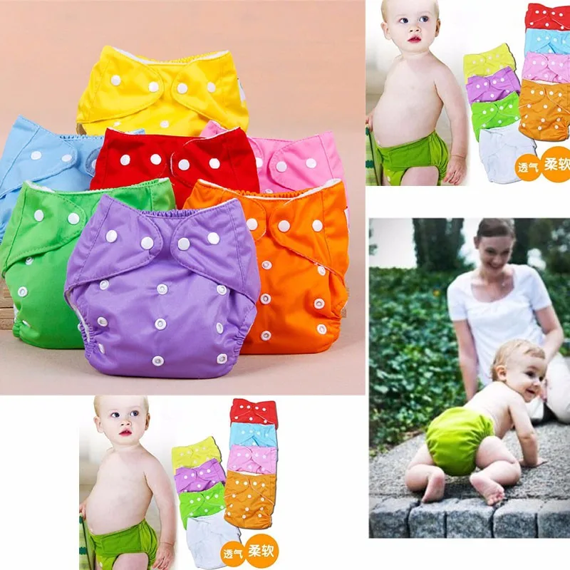 Training Pants Reusable Nappies Soft Cloth Diapers Covers Cloth Nappy Diaper Changing Training Pants Baby Adjustable Waterproof