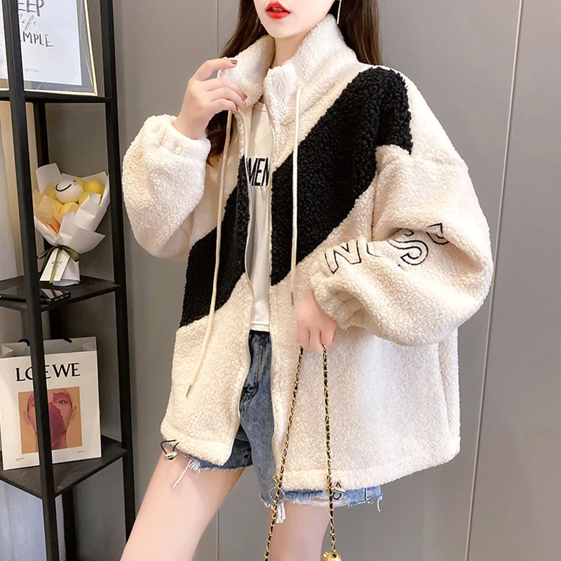 

Autumn Winter Plus Velvet Thickening Women Long Sleeve Loose Hoodie Casual Warm Sweatshirt Girl Tops Clothes