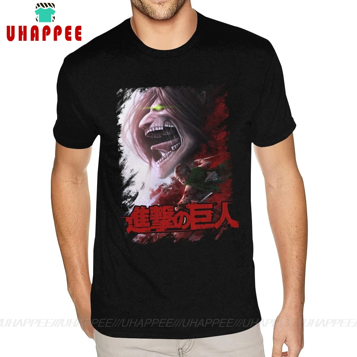 Забавные рождественские футболки из аниме атака на Титанов мужские дизайнерские