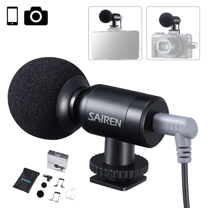 Мини микрофон Ulanzi Sairen Nano записывающий для смартфонов и камер Sony A6400 A6300 Gopro 8 7