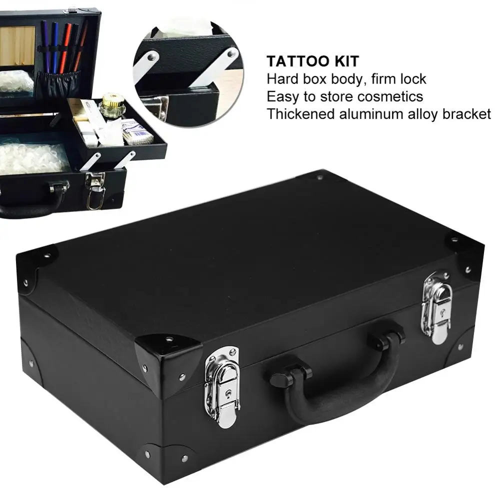 Multi-function Large-capacity Tattoo Box Professional Eye And Lip Nail Tool Portable Large Cosmetic Bag Storage black | Красота и