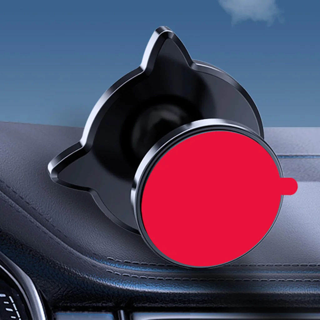 

Mini Portable Car Lucky Cat Iron Metal Magnetic Mobile Phone Holder Small and Compact Bracket Metal Ball Head -Design