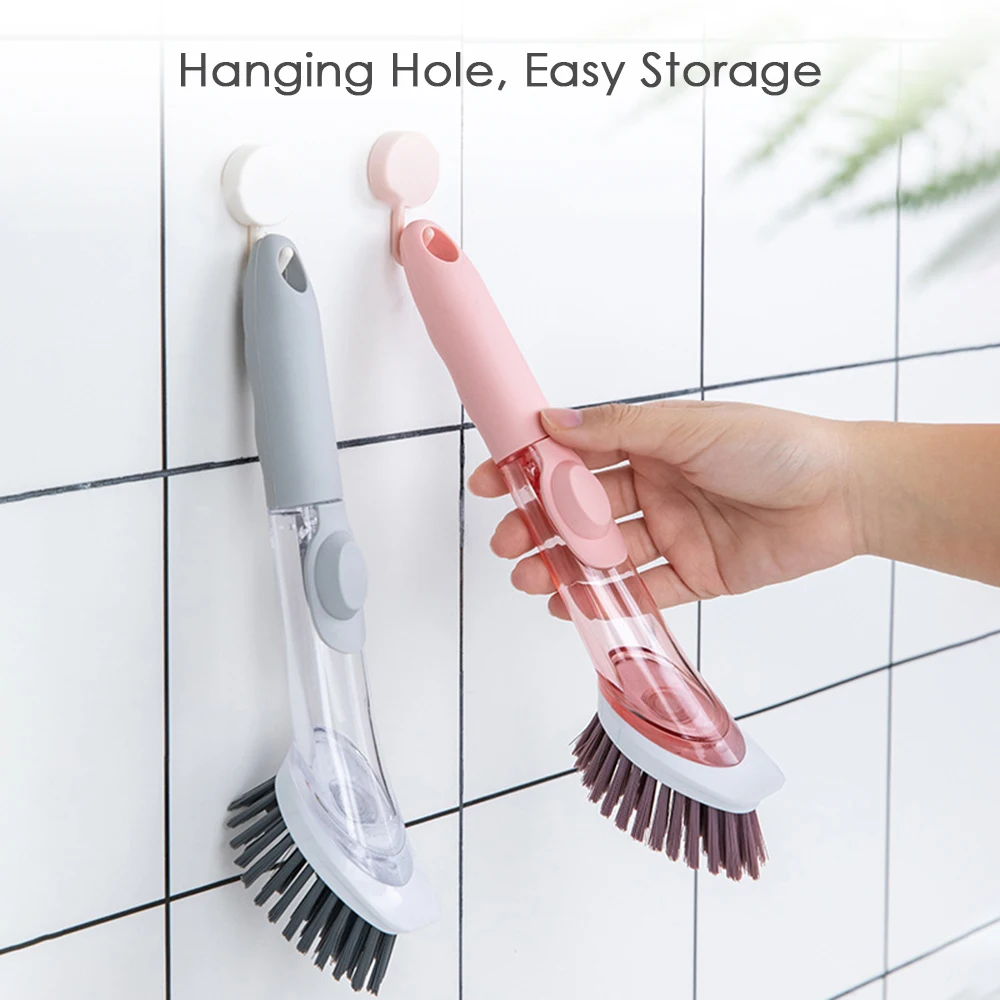 Щетка для мытья губка щетка плитки с дозатором жидкого мыла диспенсер скруббер