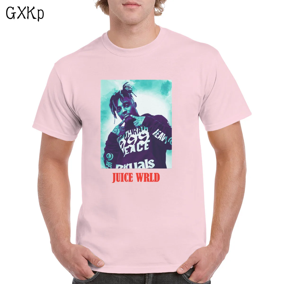 

Hip Hop Juice Wrld t shirt Unisex Harajuku Rapper Tops Casual 3D Letters graphics 100% Cotton T-shirt Female/Man