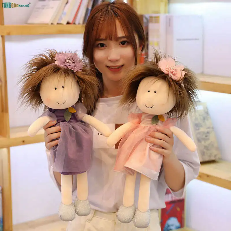 

35-45cm Humanoid Figure dolls soft stuffed plush character toys lady girl doll kids toy Figures birthday Christmas gifts
