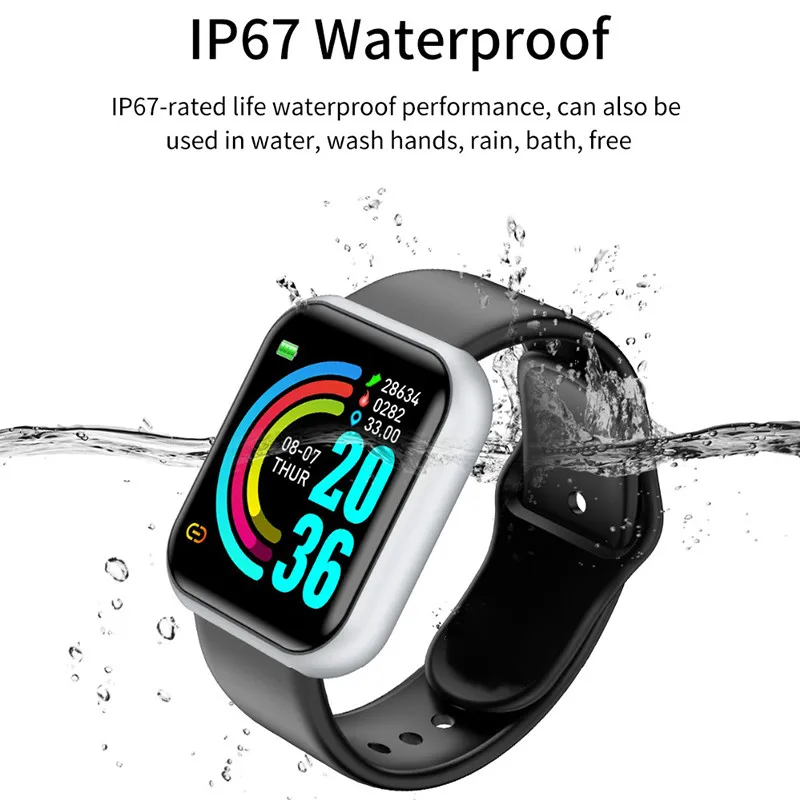 2020 Smart Watch Men women Smartwatch Fitness Tracker IP67 Waterproof Band Heart Rate Monitor Pedometer Wrist | Наручные часы
