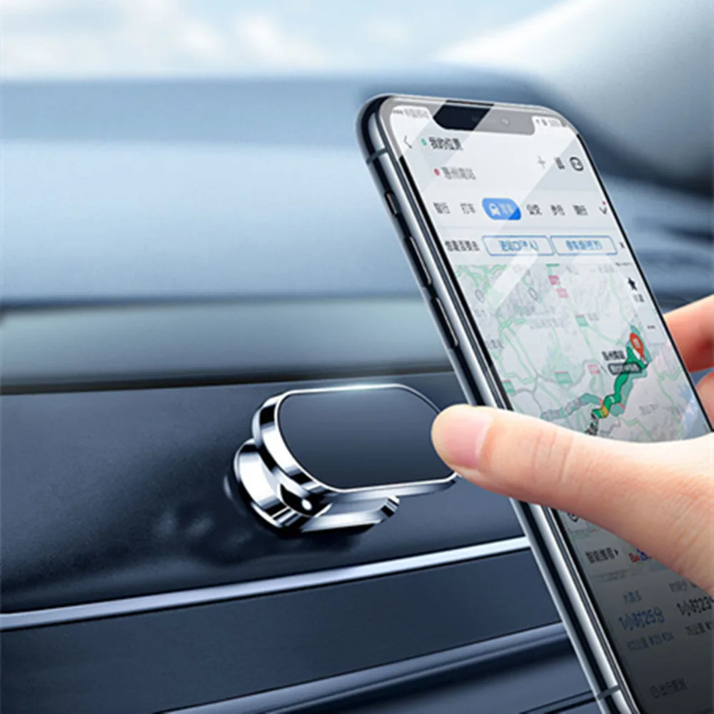 Metal Magnetic Phone Holder 360 rotating Car Phone Holder Stand Zinc Alloy Magnet Car Support Suitable for all mobile phones