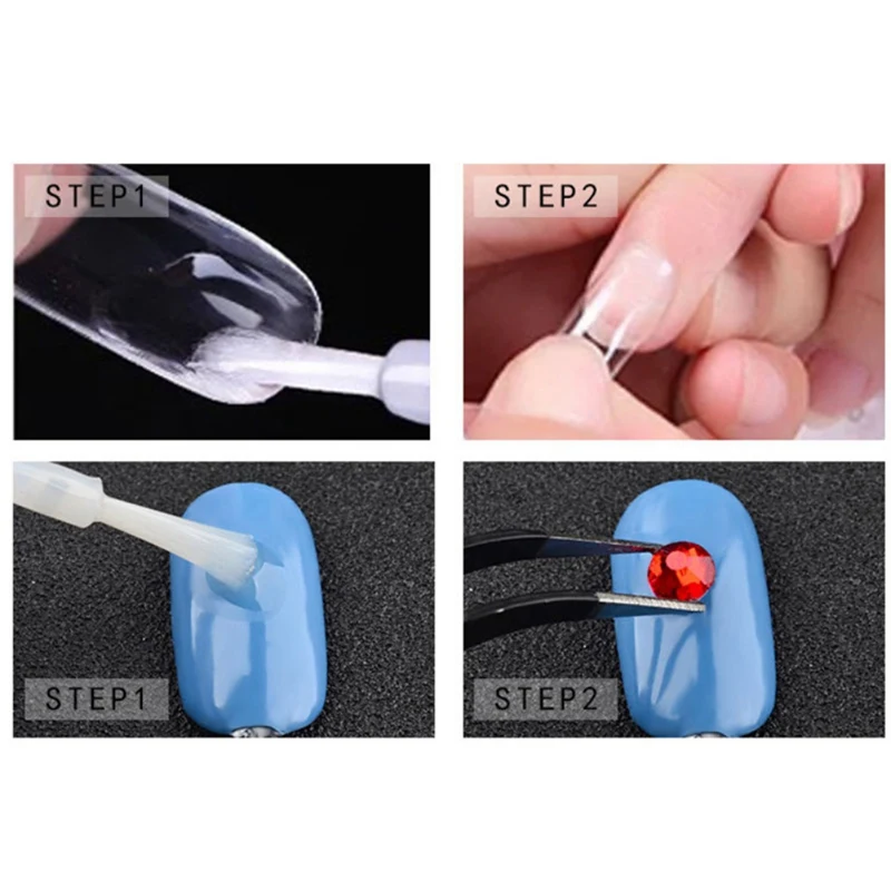 Быстросохнущий клей для ногтей накладные ногти блестящие акриловые украшения с