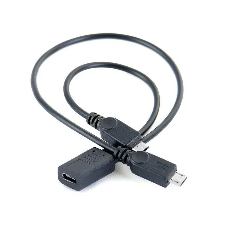 

Тип C USB 3,1 USB-C Female до 2 Micro USB Мужской конвертер разделитель Y кабель Шнур