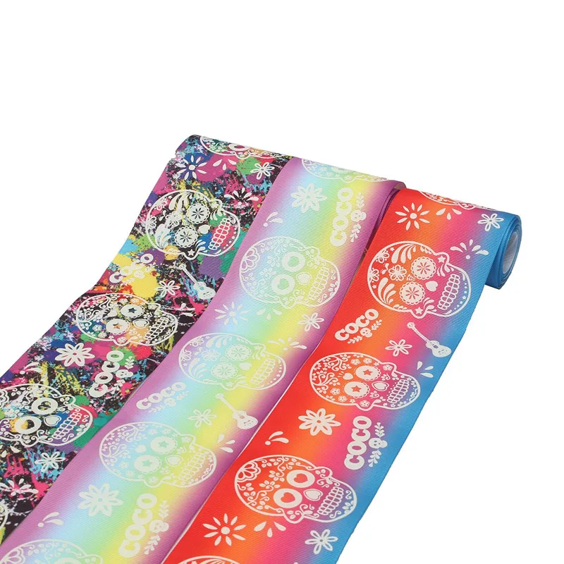 Репсовая лента в виде черепа для Хэллоуина 5 ярдов 3 дюйма 75 мм аксессуары