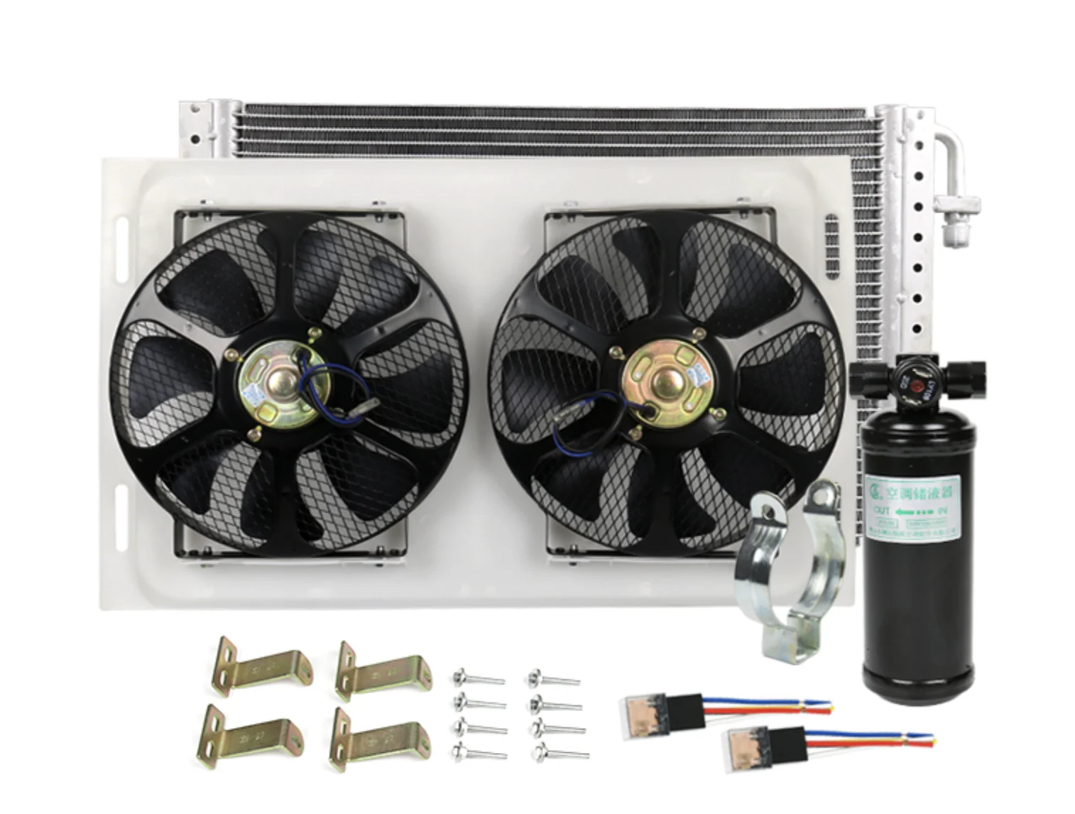 network electronic fan modified universal Truck air conditioning condenser assembly 12v excavator car cooling | Инструменты