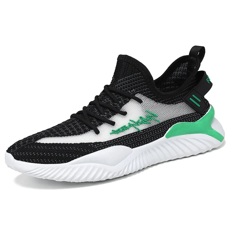 Кроссовки мужские из эластичной ткани Повседневная модная обувь на шнуровке