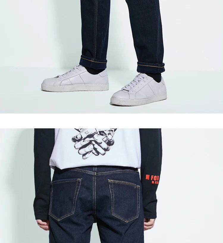 JackJones мужские зимние хлопковые Стрейчевые джинсы, теплые джинсовые штаны, мужская одежда 219332587