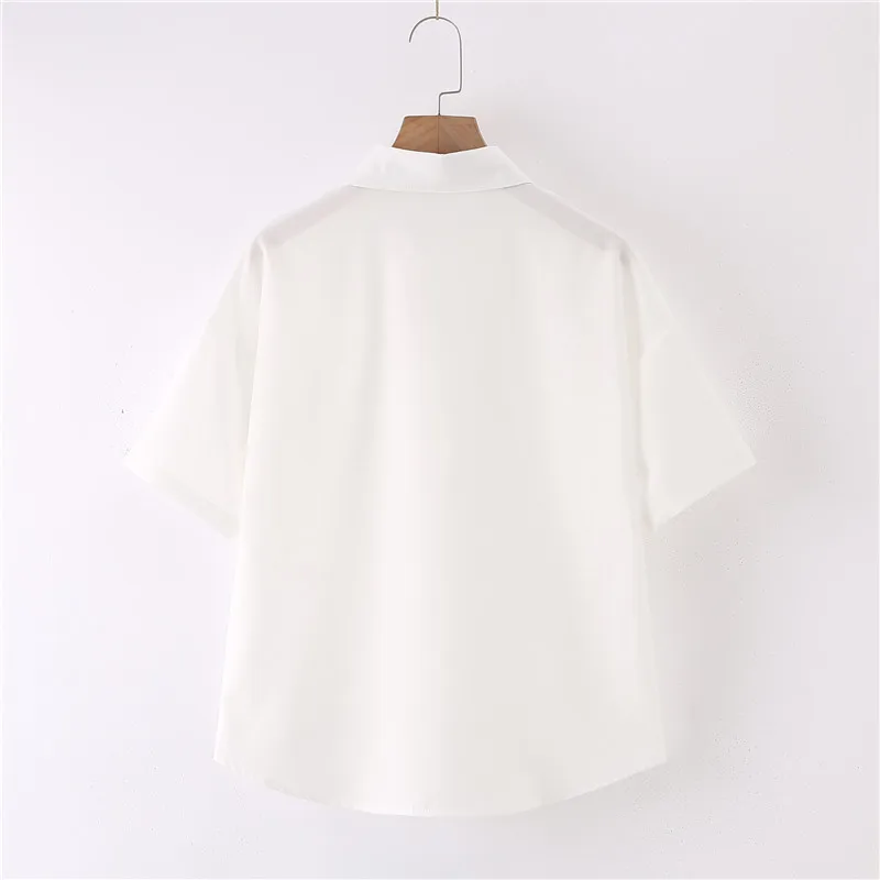 

2021 Summer New JK Uniform Shirt Female Short-sleeved White Shirt Student Thin Tie Shirt Long-sleeved Button Shirt Woman Tops