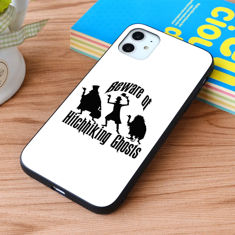 

For iPhone Beware of Hitchhiking Ghosts Decal Soft TPU border Apple iPhone Case