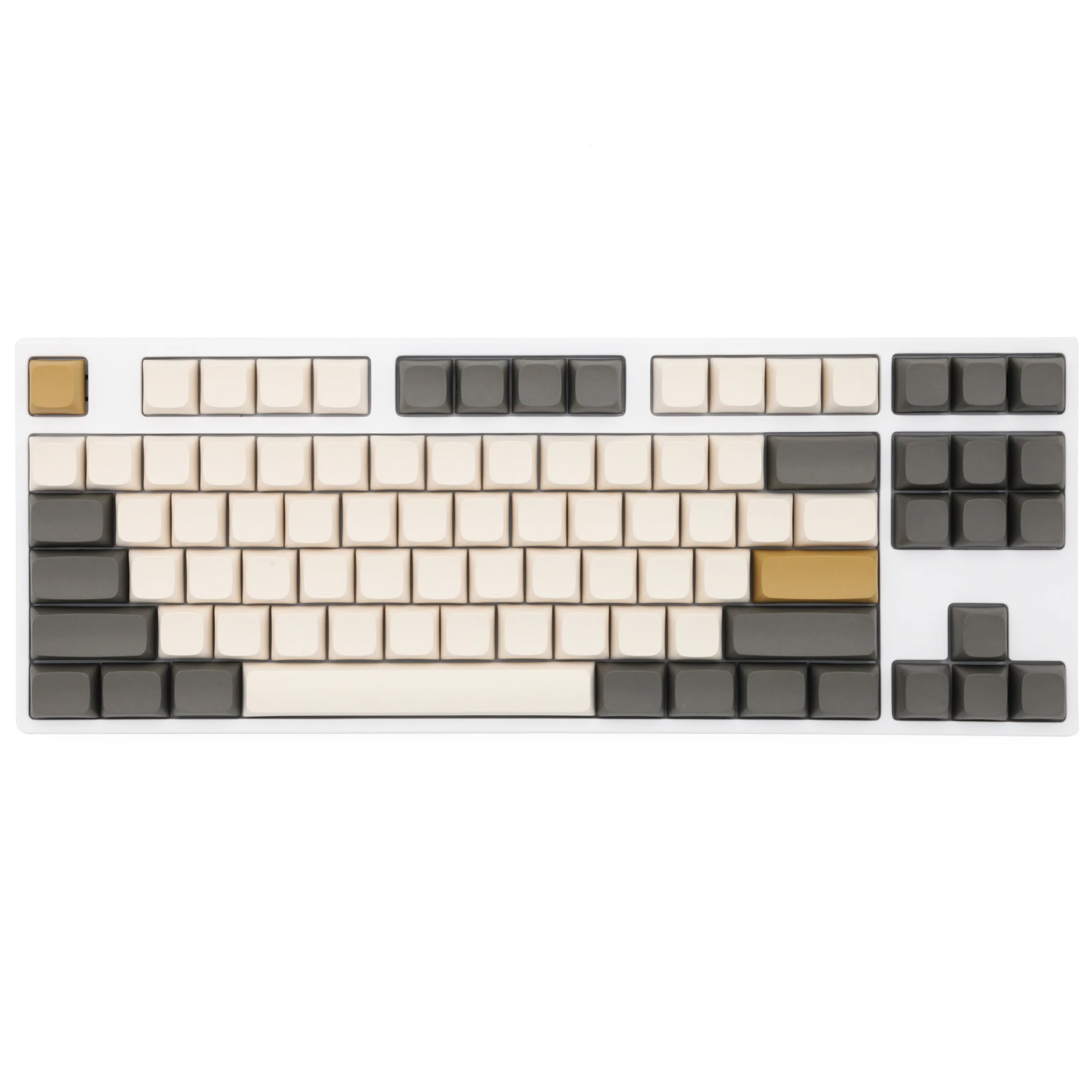 

Набор для клавиатуры gh60, покер 87 tkl 104 ansi xd64 bm60 xd68 bm65 bm68 bm80 бежево-серый