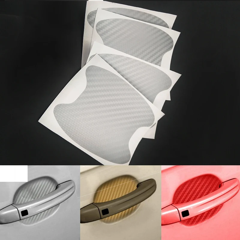 Наклейка на дверь автомобиля из углеродного волокна 4 шт./компл./набор устойчивые