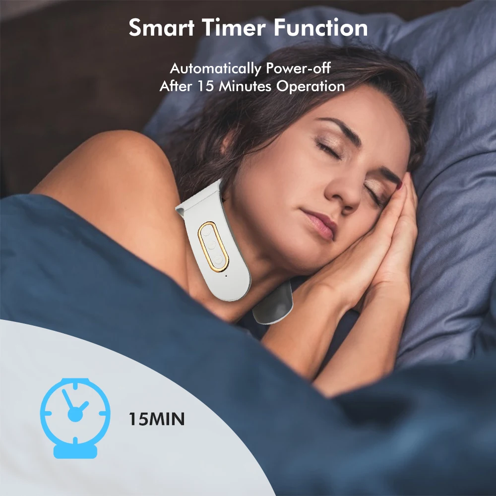 

4 Heads Electric Neck Massager Apparatus With Heat Hot Compress Pain Relief Relaxation Pulse Cervical Massage Device Health Care