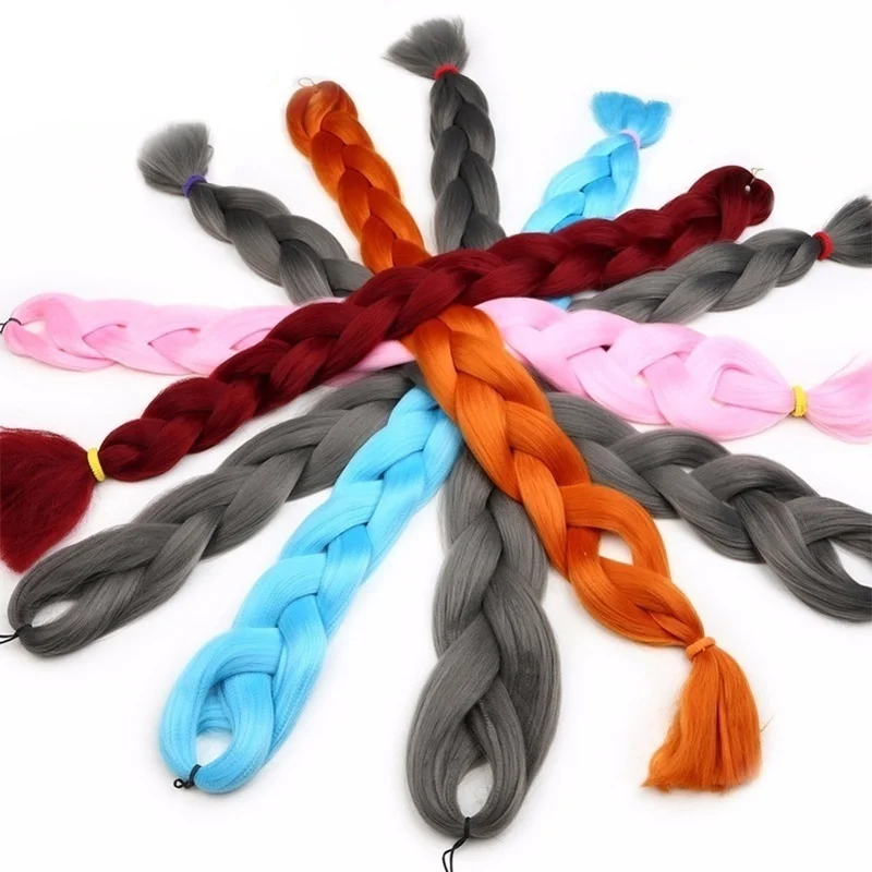 82 дюйма большие синтетические косы волосы 165 г/упак. канекалон блонд вязанные