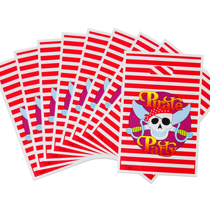 Пиратский вечерние мешок подарка детского душа Днем Рождения Декор конфетная