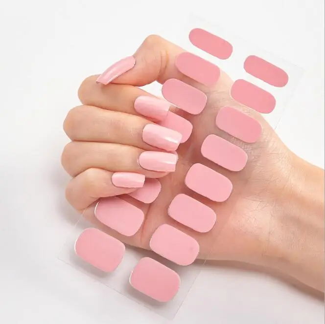 

200Pcs/Lot Multi Nail Sticker Paste Waterproof Pure Color European-American Varnish Film Can Tear Summer Nail Art HA2246