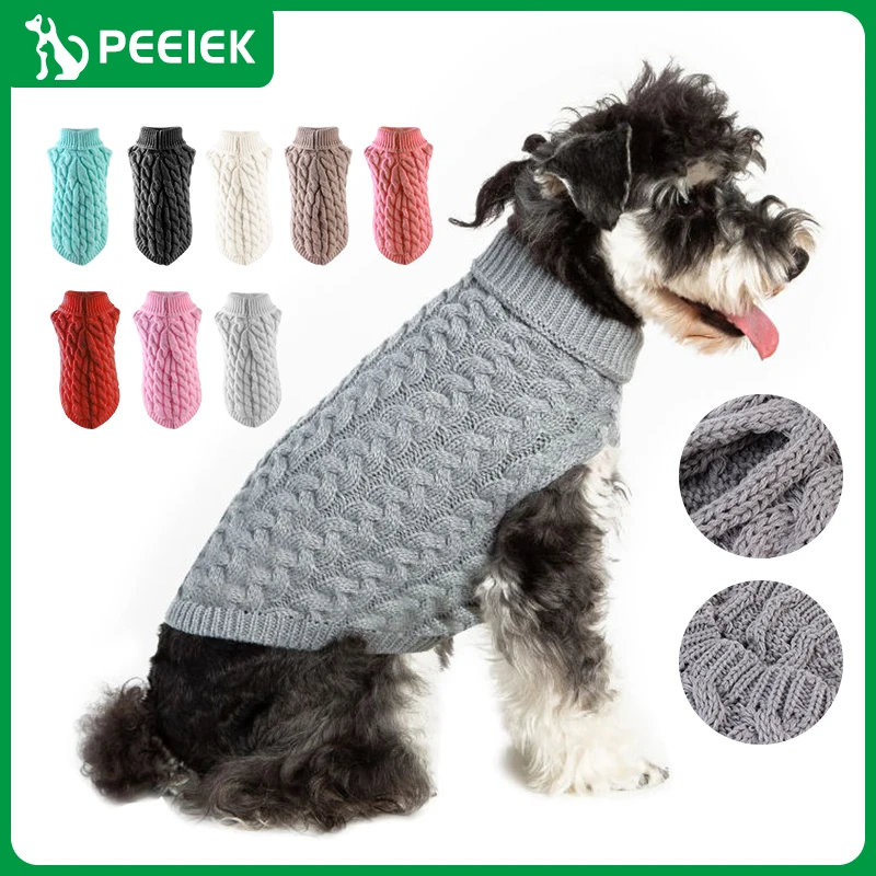 

Зимняя одежда для собак чихуахуа, мягкий котенок для щенков, котенок, высокий воротник, однотонный дизайнерский свитер, модная одежда для до...