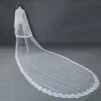 5m wedding veil long bridal veils 5m3m wedding accessories soft tulle with floral applique free shipping