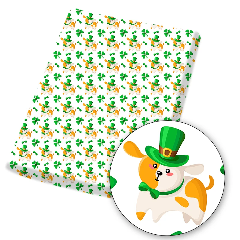 Полиэфирная хлопчатобумажная ткань листы с Рисунком Клевера искусственный