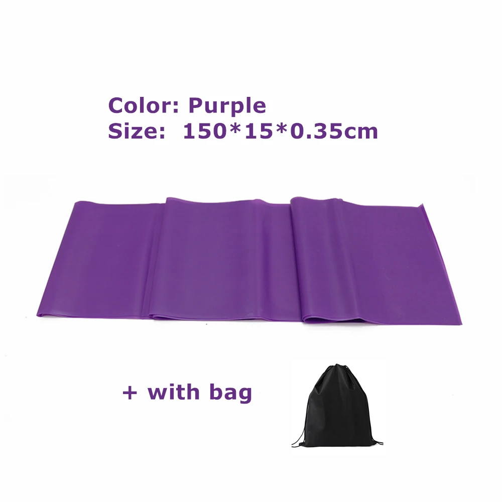 Purple with bag Эластичный Эспандер гимнастический резиновый ремешок для спорта унисекс полный отрывок дома сопротивление тренировки фитнес резинка Набор - Цвет: Purple with bag