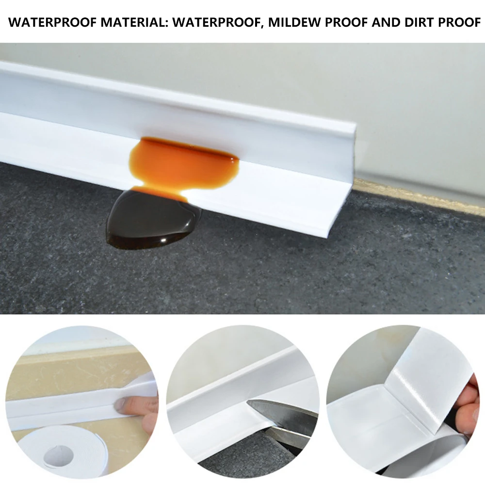Водонепроницаемая и водонепроницаемая лента Mildewproof белая самоклеящаяся