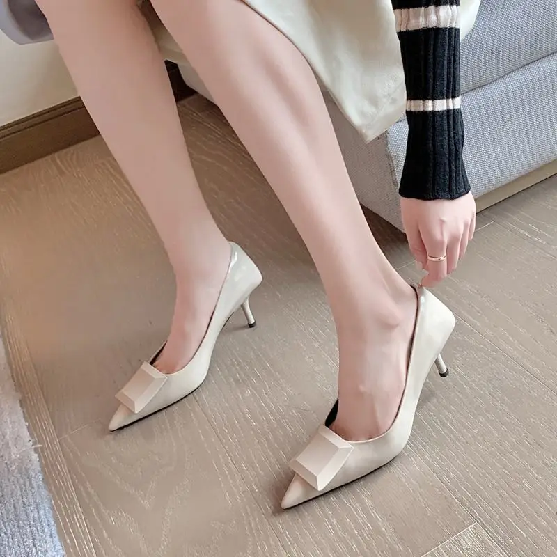 

ALLBITEFO fashion sexy high heel shoes genuine leather women heels shoes autumn/spring party women shoes alons hauts femme