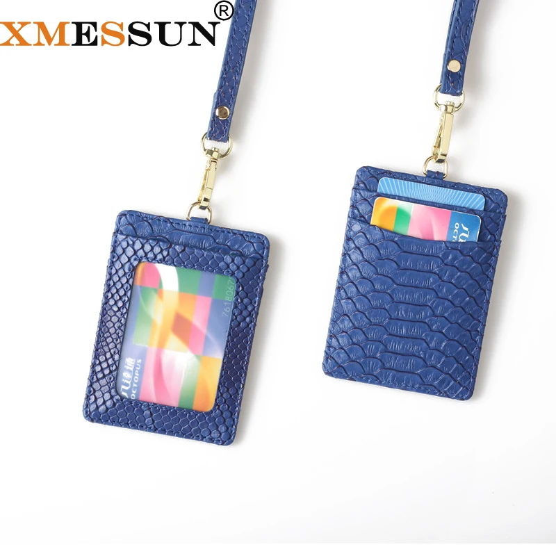 XMESSUN 2021 Новый ID держатель кожа питона бизнес имя этикетка значок для карт с