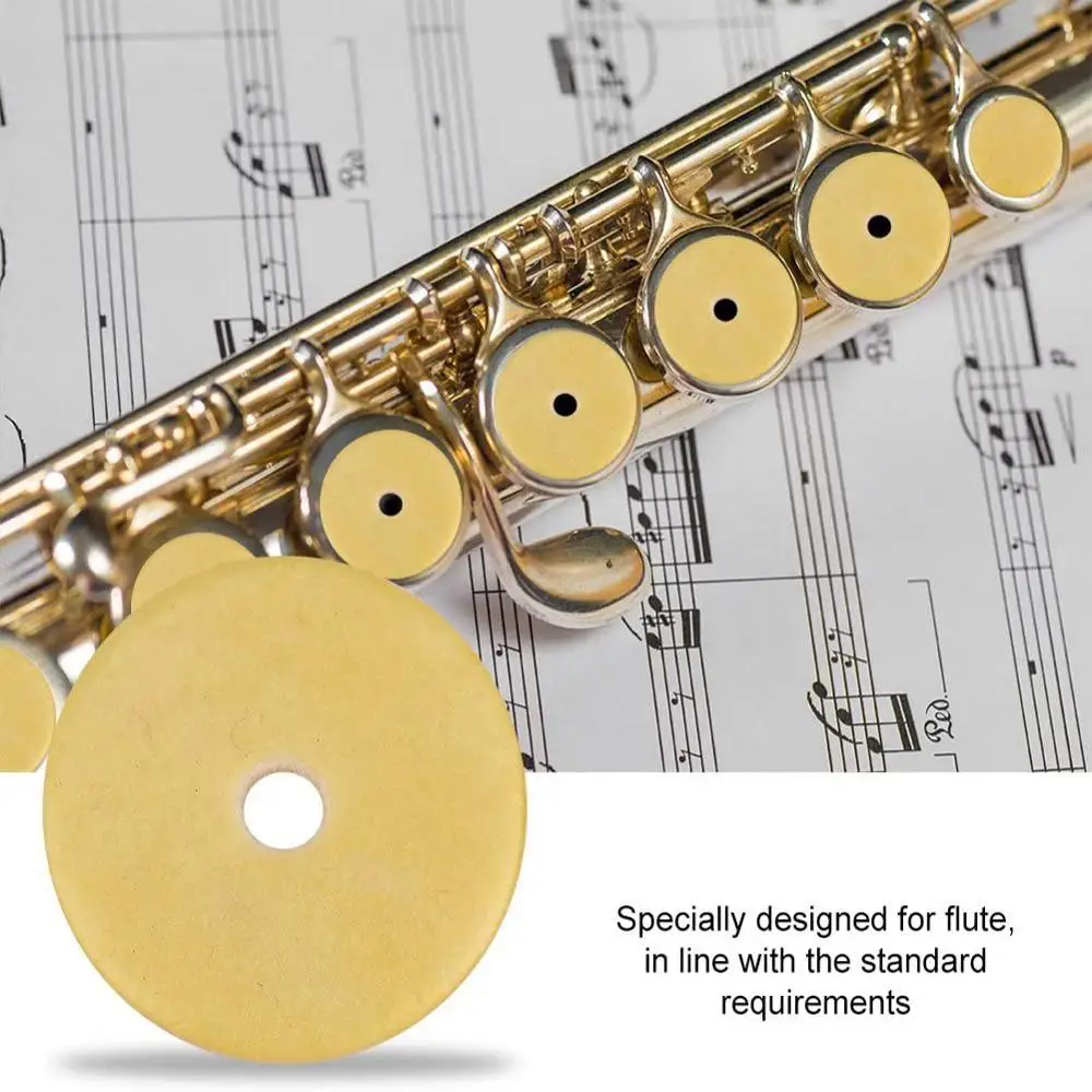 

16PCS Practical Lightweight Flute Pads Set Portable Replacement Instrument DIY Maintenance Open Hole Standard Size Pads