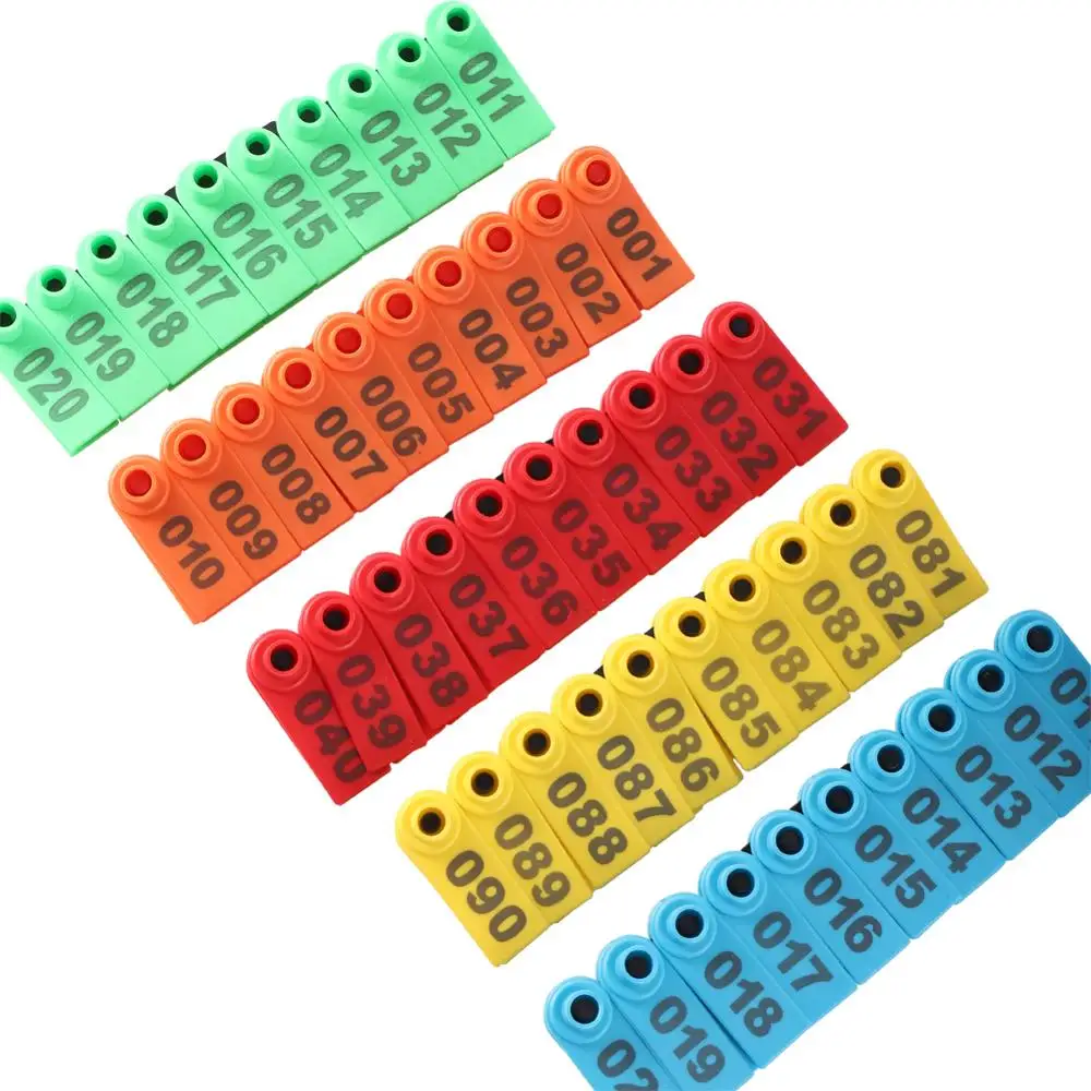 No. 1-500 Sheep Ear Tag Signs with The Word Laser Typing Copper Head Earrings Farm Animal Identification Card Free Shipping | Дом и сад