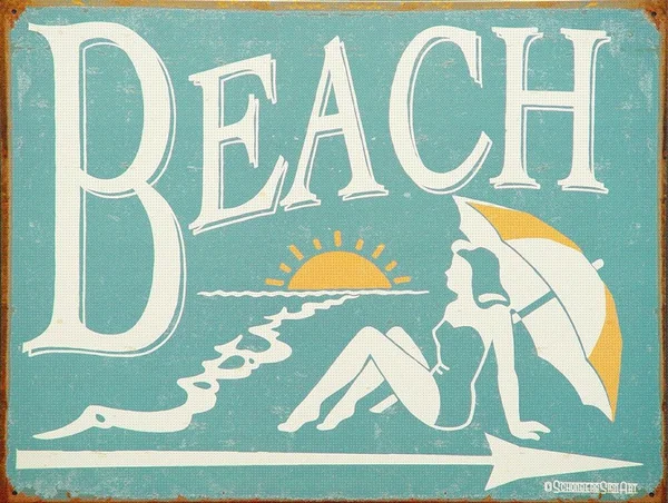 

Винтажная репродукция в стиле ретро для отдыха на пляже, океане, металлическая вывеска, 9x12 дюймов, Новинка