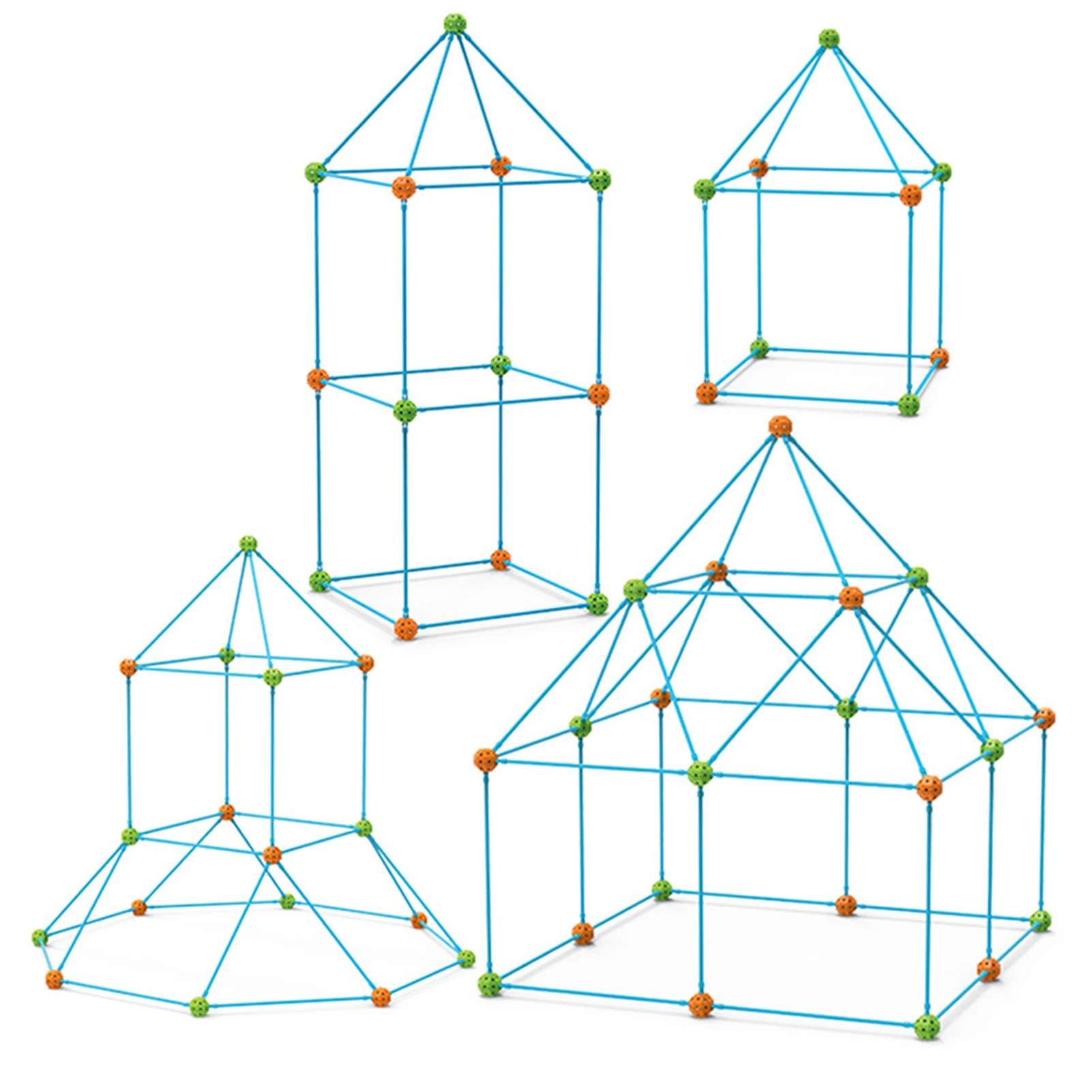 

Children's Fortress Building Kit Children's Science and Education Manual Brain Fight Insert Toys DIY Insert Beads Tent Toys
