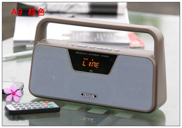 Оригинальный FM радиоприемник TECSUN A9 светодиодный цифровой дисплей mp3 плеер