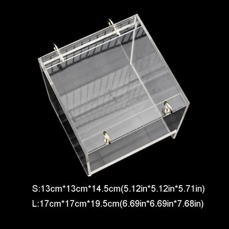 

Deluxe Bird Bath Cage Adjustable Hanging Large Clear View Transparent Pet Parrot Bath Household Bird Cage Accessories C42
