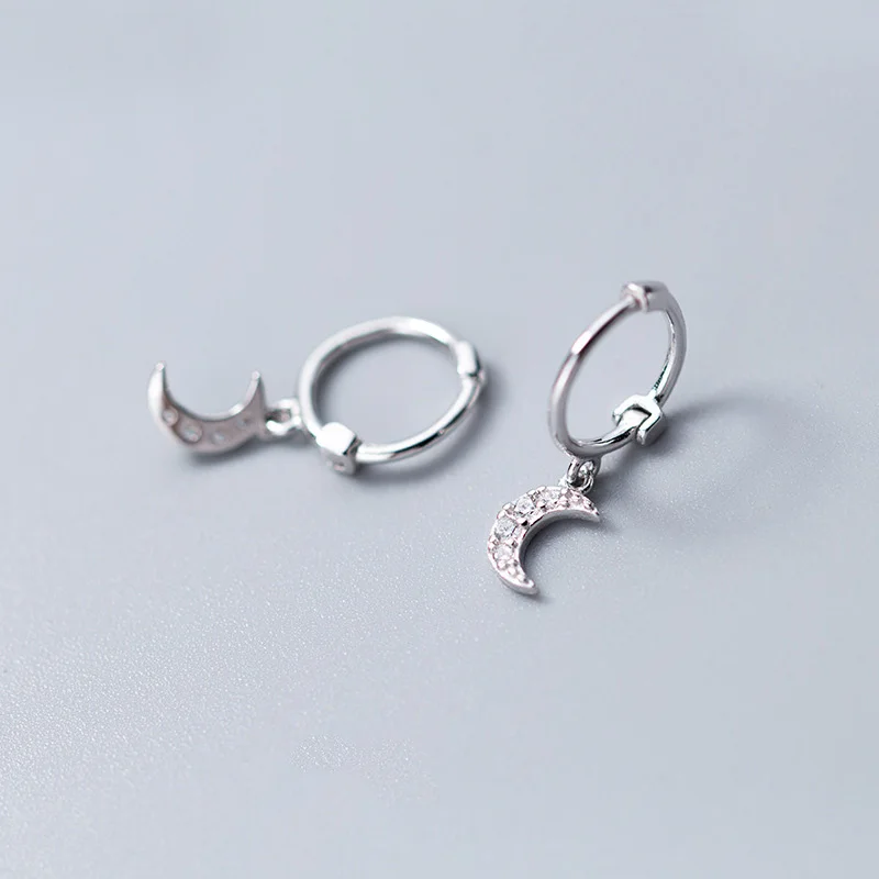 XY1235 Silver ElfoPlataSi Для женщин s Мода 925 твердого стерлингового серебра Звезда CZ серьги-гвоздики для Для женщин Стерлинговое Серебро-бижутерия XY1234 - Окраска металла: XY1235 Silver