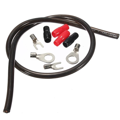 

1500W 8GA Fuse Holder Power Cable Subwoofer Speaker Car Audio Wire Wiring Amplifier Installation Kit