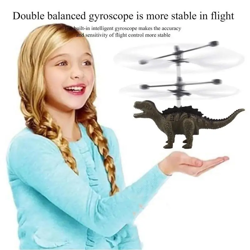 

Electric Flying Toy Infrared Sensor Dinosaur Model Helicopter Led Flash Lighting Usb Charging Small Suspension Led Kids Toys