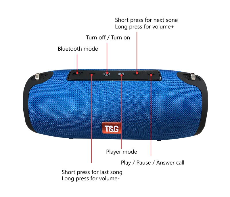 Портативная Водонепроницаемая Bluetooth колонка с микрофоном FM радио MP3|Портативные