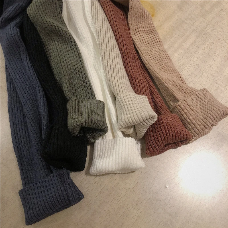 Осень-зима 2020 пуловеры с высоким воротником свитеры Базовая рубашка короткий