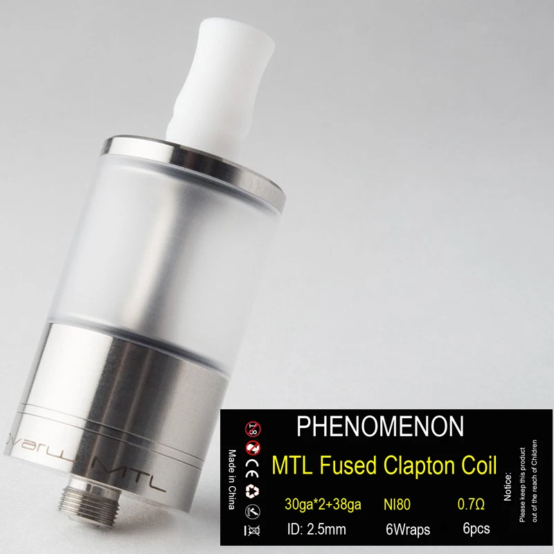 Нержавеющая сталь DIY RTA Dvarw MTL RTA rebuildable танк распылитель с AFC воздушный поток вставка 510 совместимый тефлоновый капельный наконечник - Цвет: Dvarw Ni80 0.7ohm