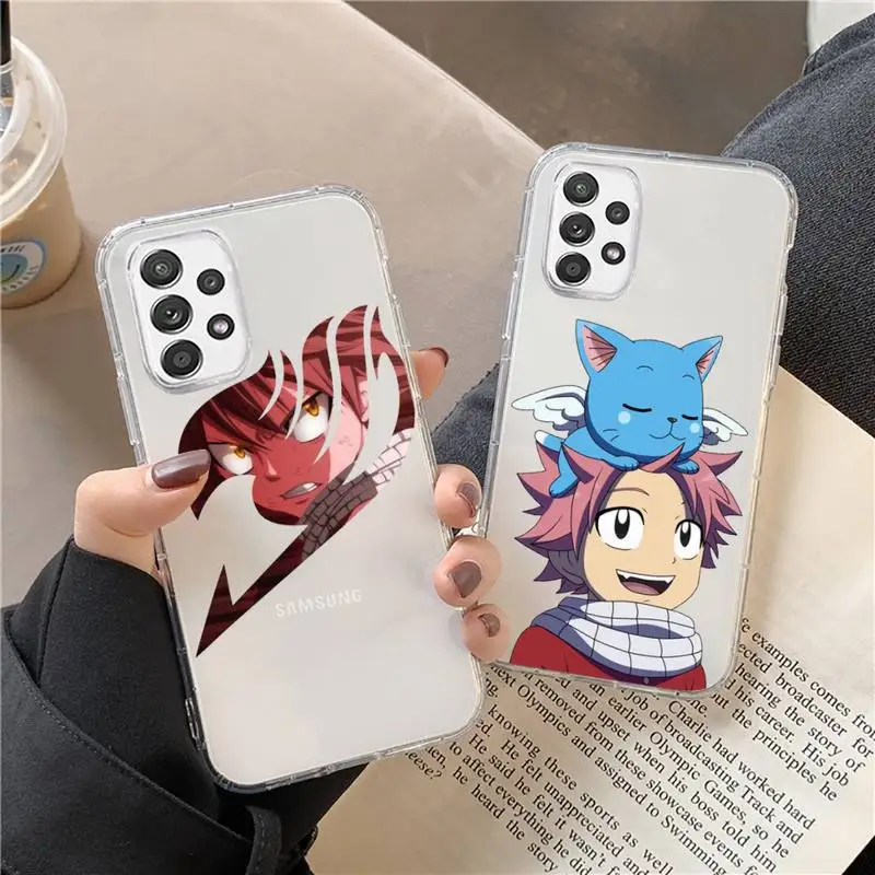 

Anime Fairy Tail Phone Case For Samsung A 51 50 52 12 21s 31 40 70 71 note S 20 10 21 ultra plus fe clear coque shell
