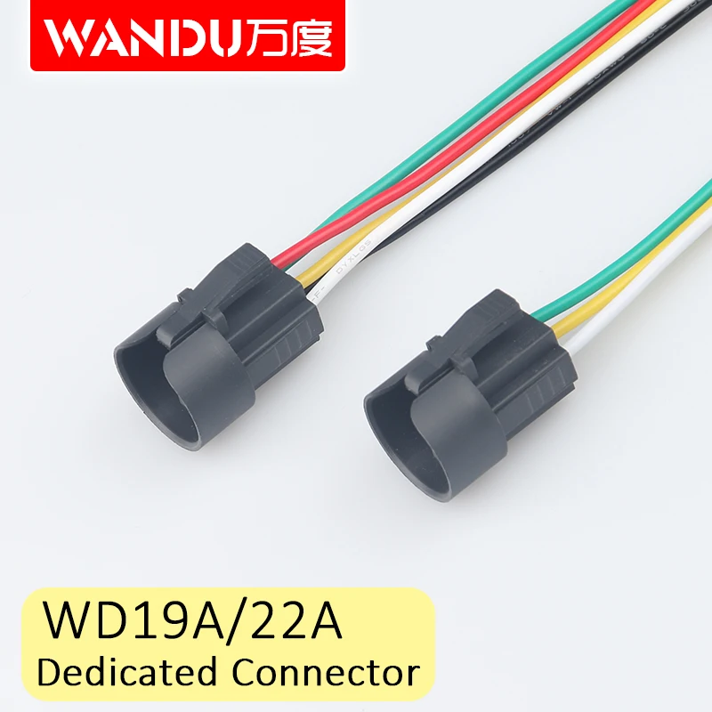 

wd 19mm 22mm push button switch connector 3-wire without light 5-wire with light connector