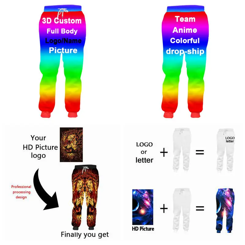 Fashion Brand New Red Blue Paisley Sweatpants Men Women Rappers 3d Print Joggers Unisex Street Hip Hop Rock Trousers Custom 7XL | Мужская