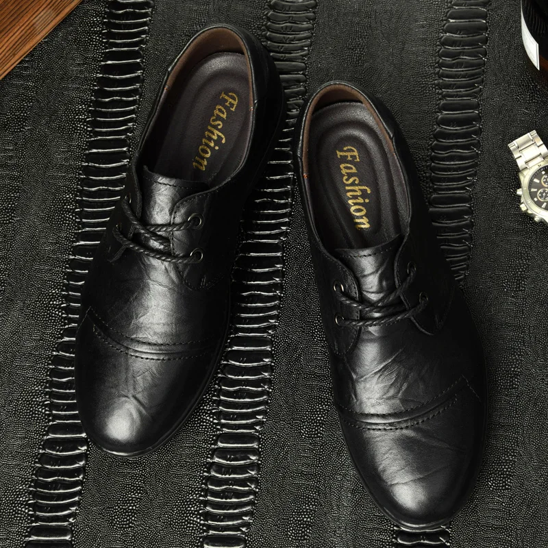 

2021 Luxury Genuine Leather Men Formal Shoes Business Oxford Shoes Elegant Classic Gentleman Men's Shoes Casual Wedding Social